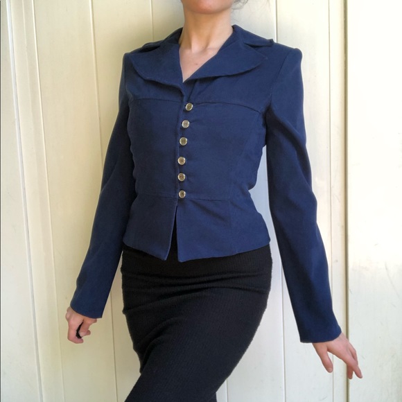 ❤️SOLD ON DEPOP❤️ Vintage 90s Does 40s Blazer - Picture 4 of 5